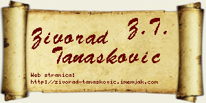 Živorad Tanasković vizit kartica